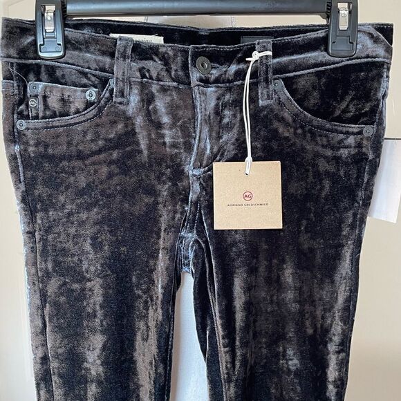 NWT AG Adriano Goldschmied Stretch Velvet Grey “The Legging” Super Skinny Leg - Picture 6 of 12